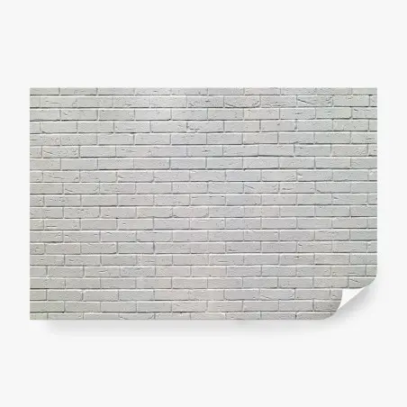 Fotomural textura de pared de ladrillo blanco – Pixers®