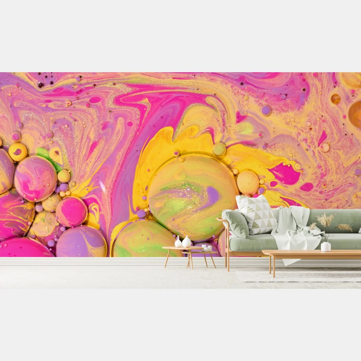 Fotomural mural artístico de burbujas acrílicas en tonos vibrantes – Pixers® Fotomural mural artístico de burbujas acrílicas en tonos vibrantes – Pixers®