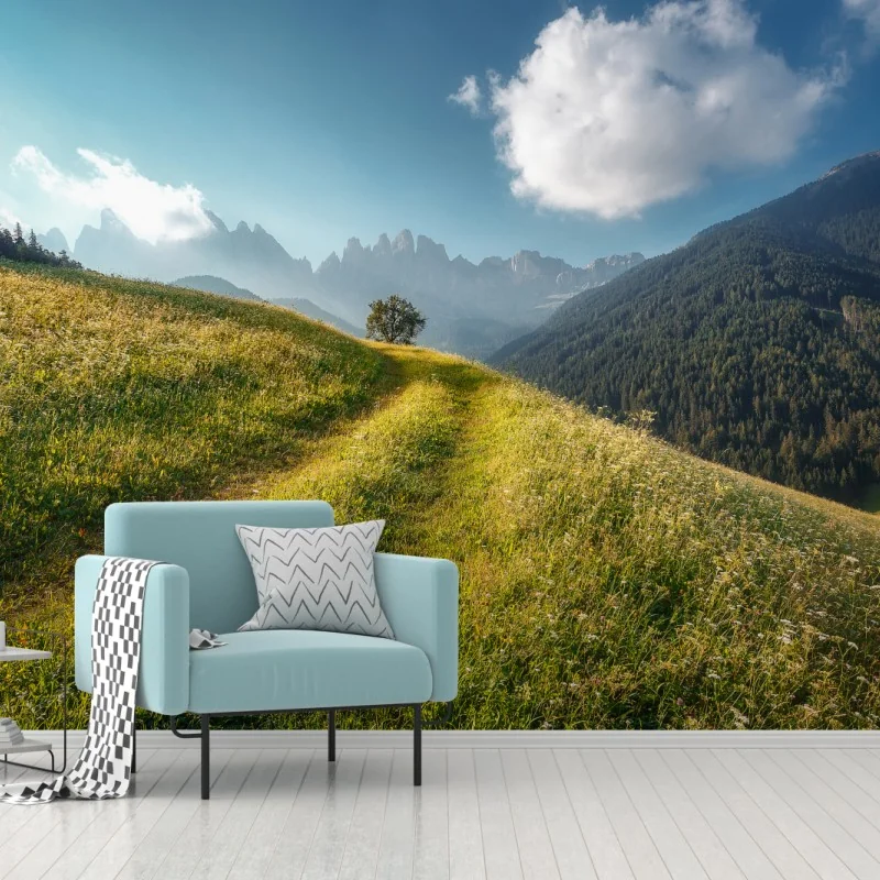 Fotomural pradera alpina en las Dolomitas