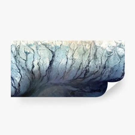 Fotomural venas del hielo: paisaje abstracto en tonos azules – Pixers®