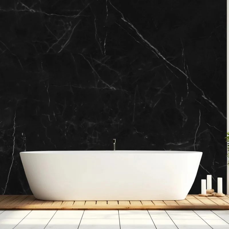Fotomural mármol negro con vetas blancas para decoración