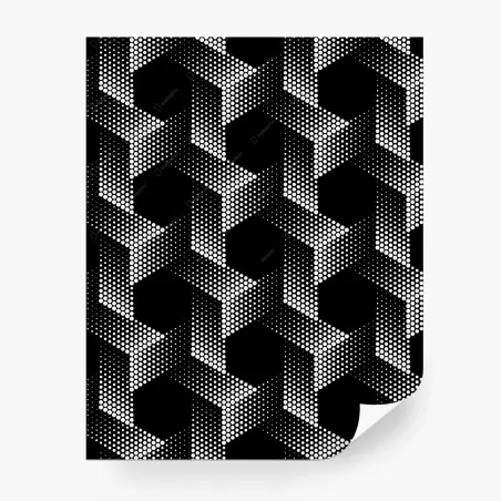 Fotomural patrón geométrico de hexágonos en semitono – Pixers®