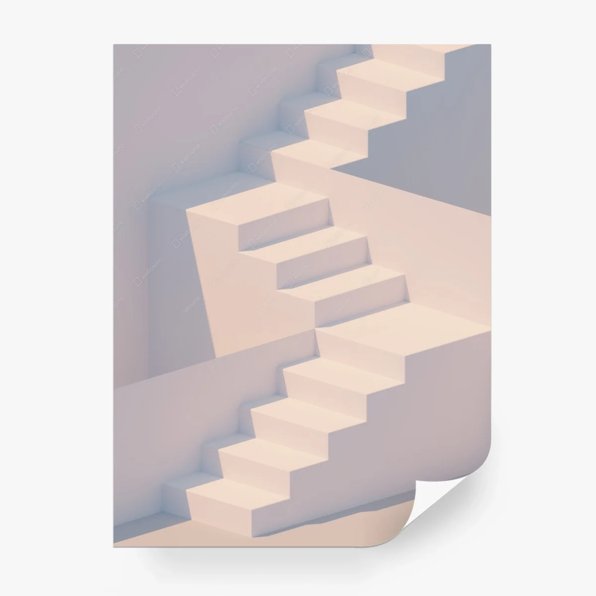 Fotomural escaleras geométricas en tonos suaves – Pixers®
