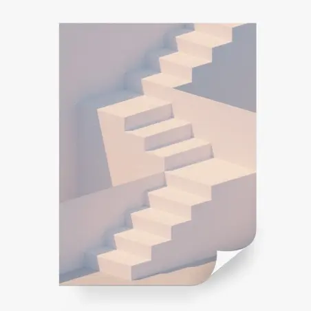Fotomural escaleras geométricas en tonos suaves – Pixers®