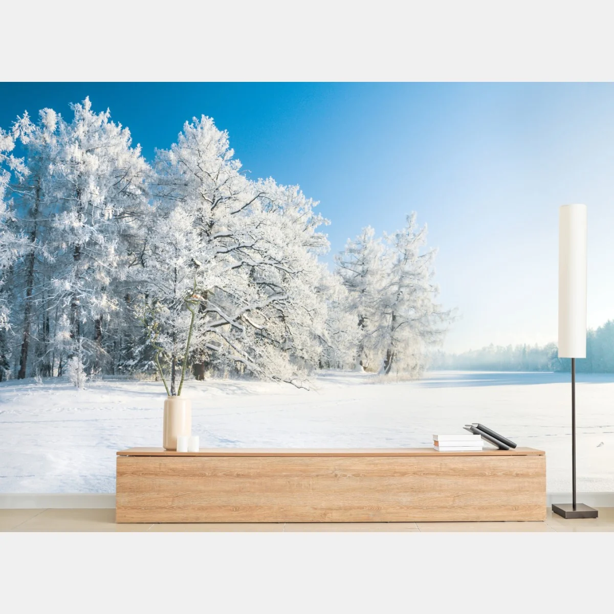 Fotomural paisaje invernal sereno con árboles nevados – Pixers® Fotomural paisaje invernal sereno con árboles nevados – Pixers®