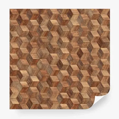 Fotomural parquet geométrico hexagonal en tonos cálidos – Pixers®