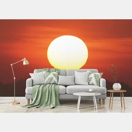 Fotomural amanecer ardiente sobre el horizonte – Pixers®