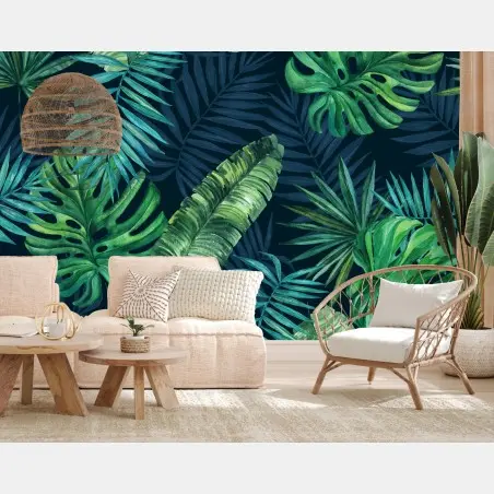 Fotomural selva tropical en tonos verdes – Pixers®