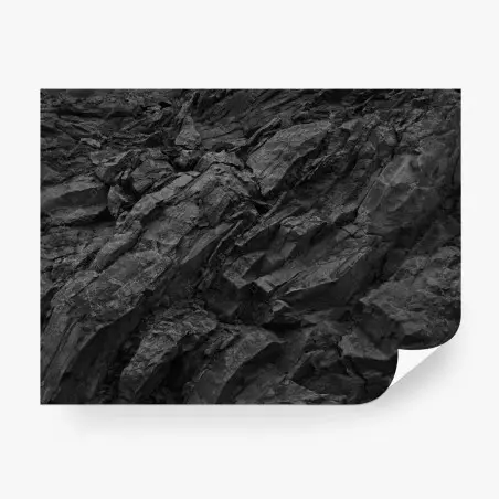Fotomural textura de roca oscura en relieve – Pixers®