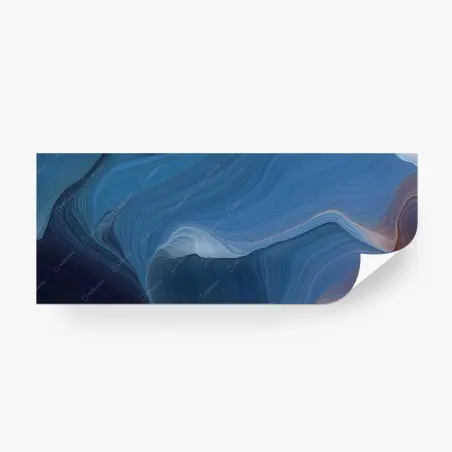 Fotomural olas abstractas en tonos azules – Pixers®