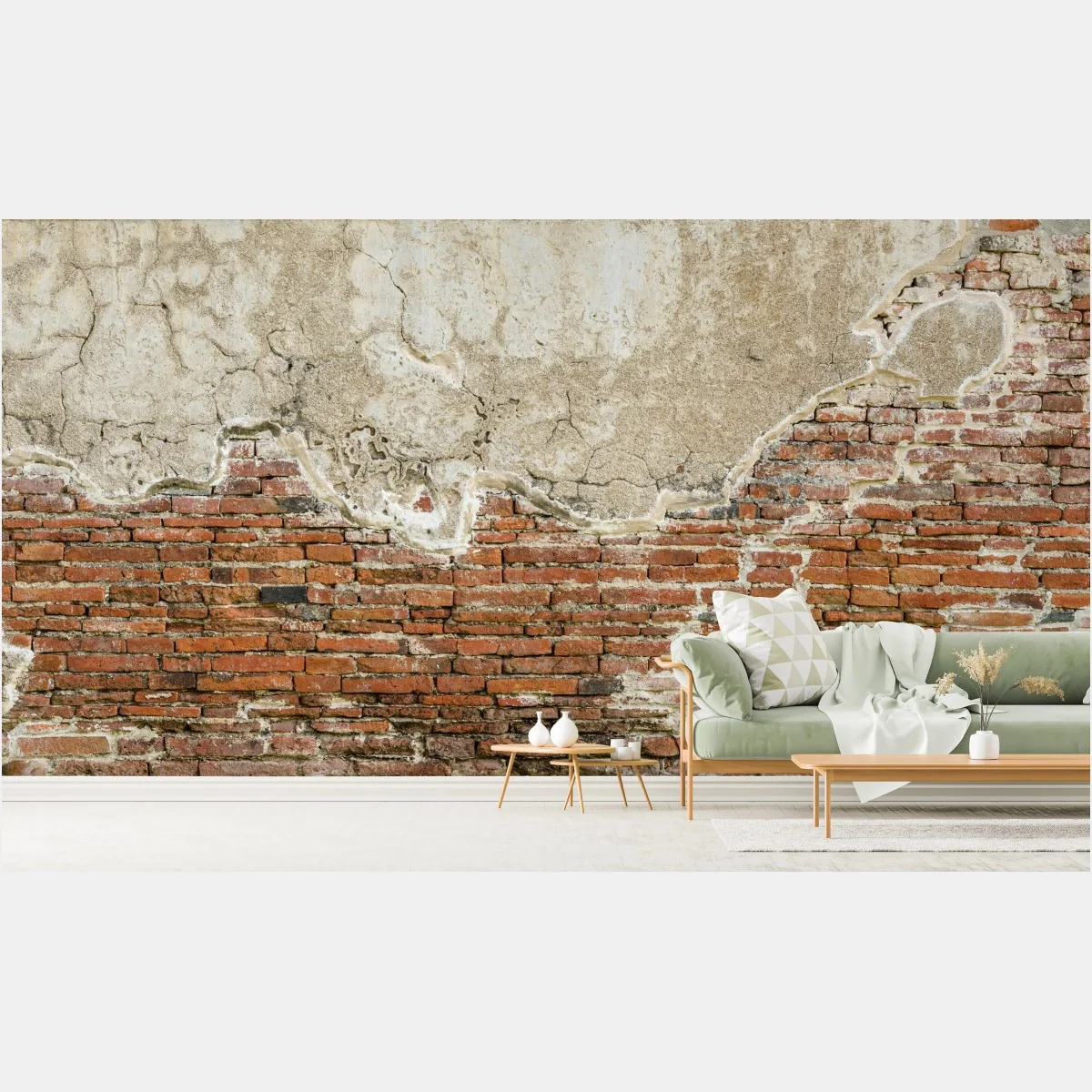 Fotomural textura rústica de pared de ladrillo y yeso desconchado – Pixers® Fotomural textura rústica de pared de ladrillo y yeso desconchado – Pixers®