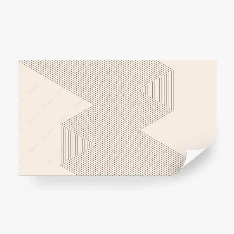 Fotomural patrón geométrico minimalista en beige