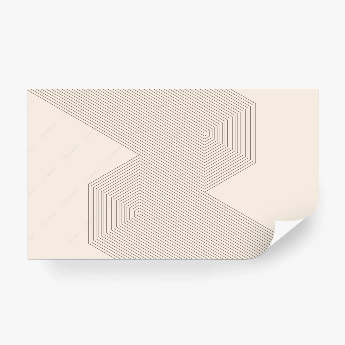 Fotomural patrón geométrico minimalista en beige – Pixers®