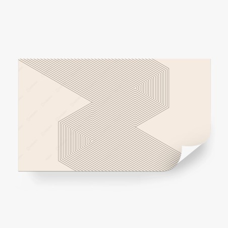Fotomural patrón geométrico minimalista en beige – Pixers®