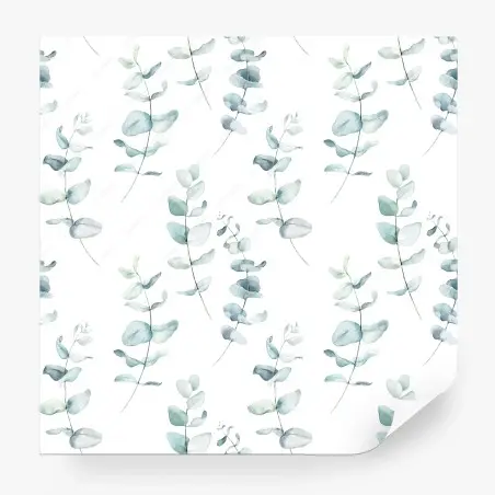Fotomural patrón de eucalipto en acuarela para decoración – Pixers®