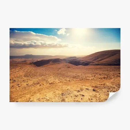 Fotomural puesta de sol sobre el desierto de Israel – Pixers®