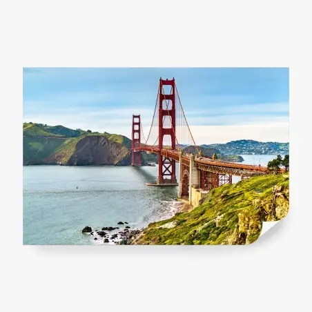 Fotomural impactante panorámica del puente Golden Gate en San Francisco – Pixers®