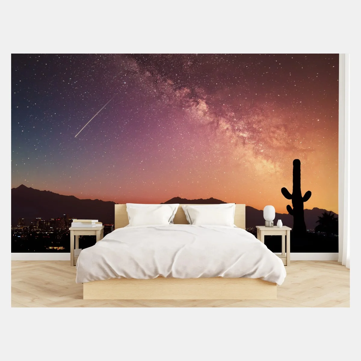Fotomural cielo estrellado sobre desierto y ciudad – Pixers® Fotomural cielo estrellado sobre desierto y ciudad – Pixers®