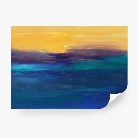 Fotomural atardecer abstracto sobre el mar – Pixers®