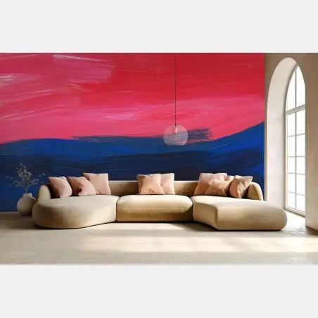 Fotomural horizonte en rosa y azul – Pixers®
