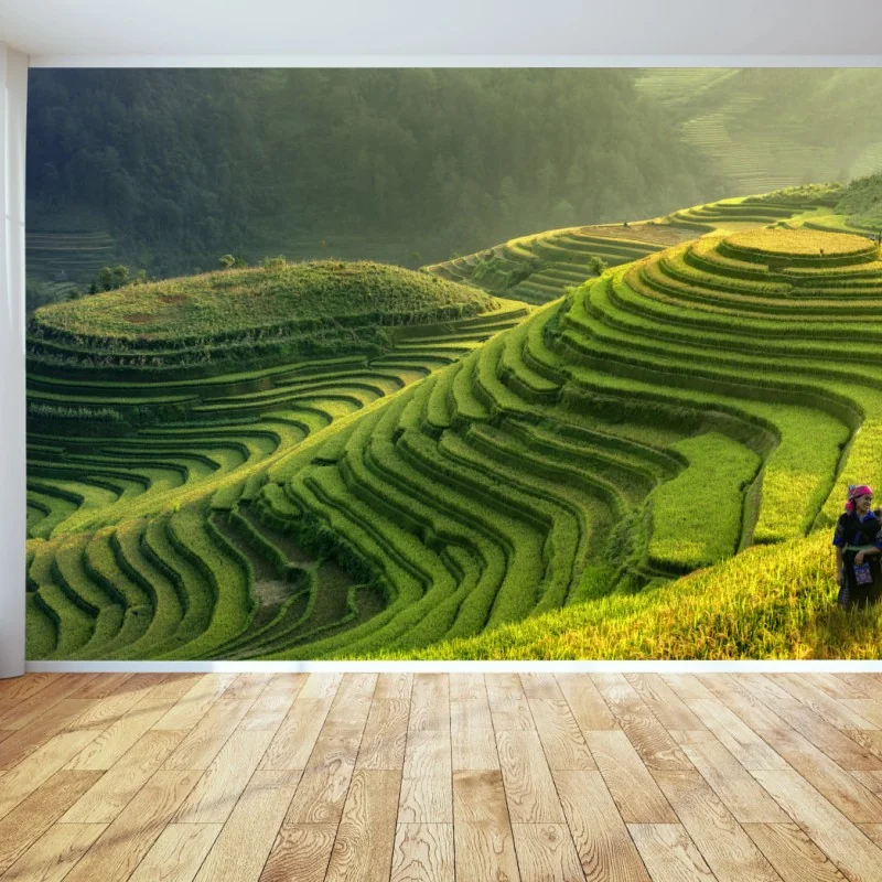 Fotomural paisaje de terrazas de arroz en Mu Cang Chai