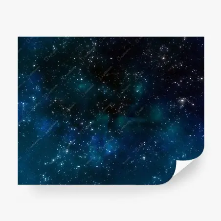 Fotomural cielo estrellado con nebulosas azules – Pixers®