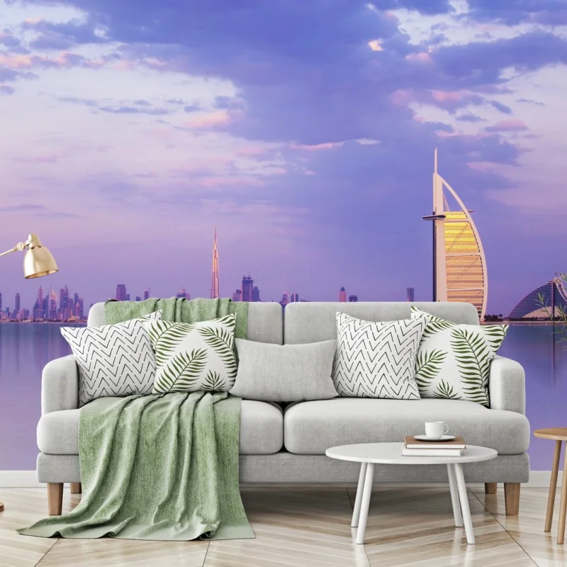 Fotomural amanecer violeta en Dubai