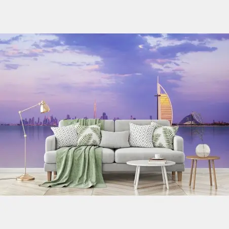 Fotomural amanecer violeta en Dubai – Pixers®