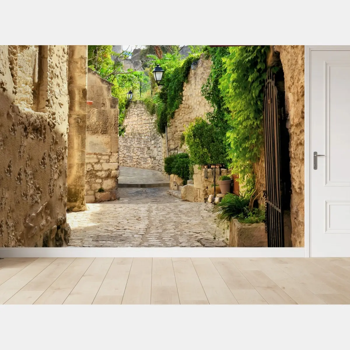 Fotomural calle empedrada rústica en Les Baux de Provence – Pixers®