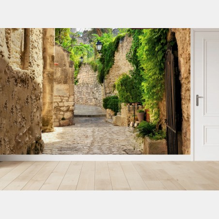 Fotomural calle empedrada rústica en Les Baux de Provence – Pixers®