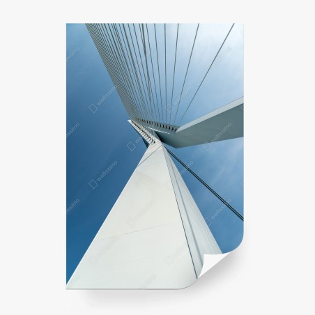 Fotomural líneas arquitectónicas del puente sobre cielo azul – Pixers®