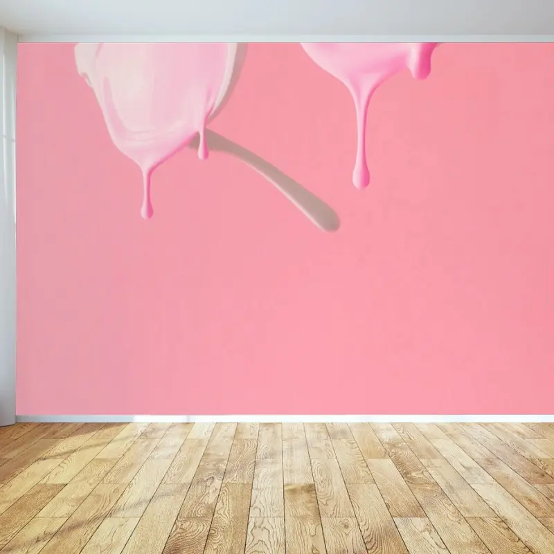 Fotomural gafas blancas con pintura rosa que gotea