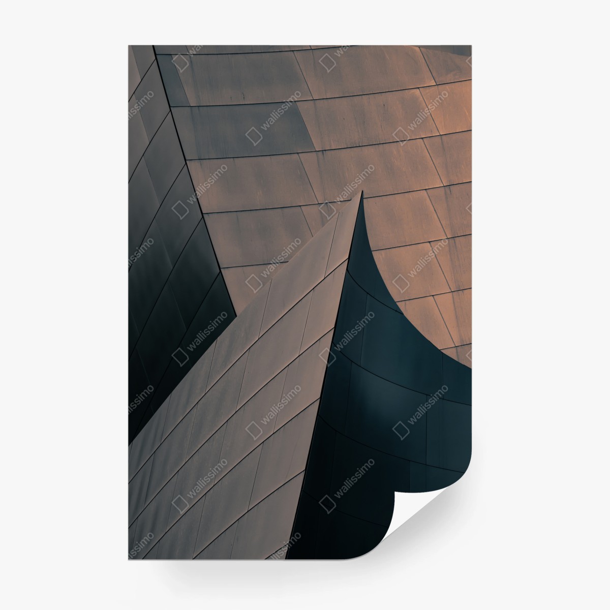 Fotomural geometría arquitectónica en metal – Pixers®
