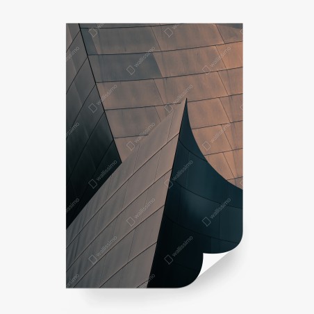 Fotomural geometría arquitectónica en metal – Pixers®