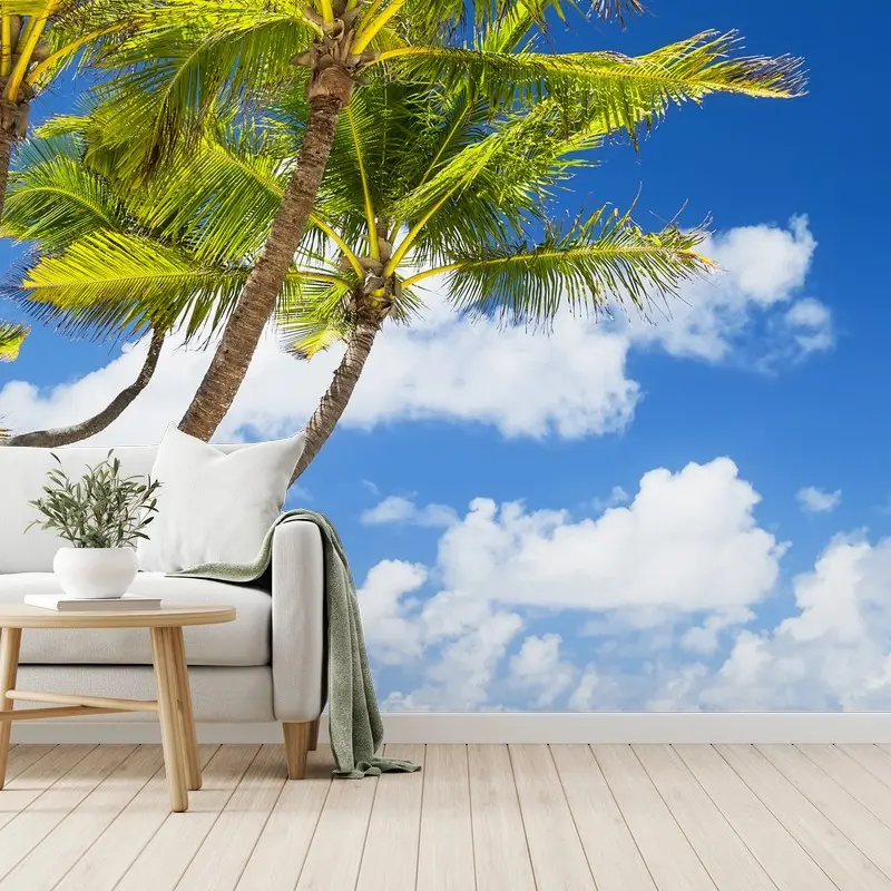 Fotomural palmeras tropicales en la playa de Punta Cana