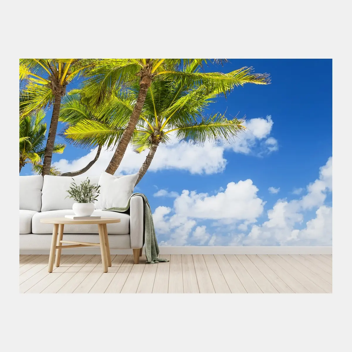 Fotomural palmeras tropicales en la playa de Punta Cana – Pixers®