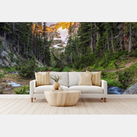Fotomural amanecer en Fern Creek, Parque Nacional Rocky Mountain – Pixers®