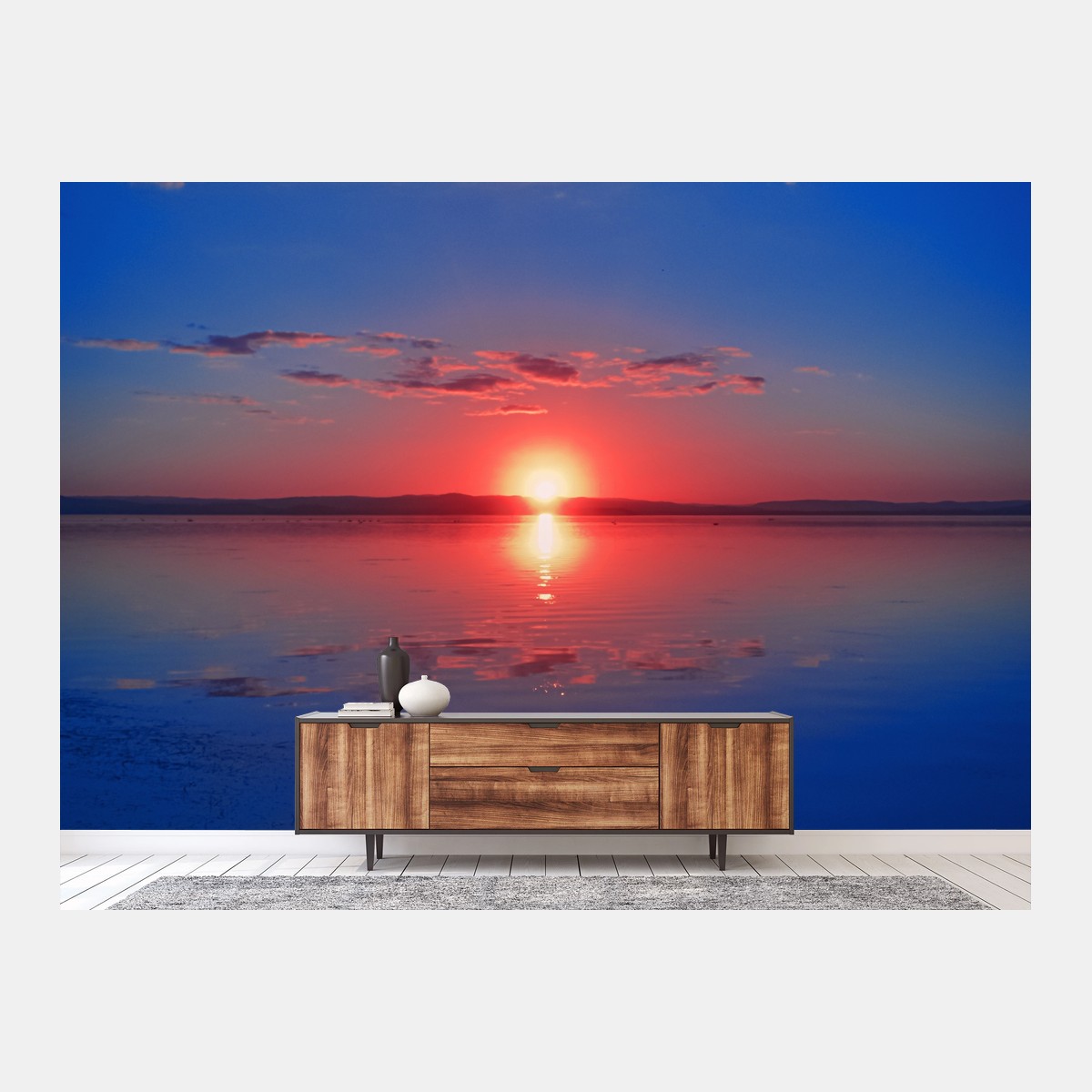Fotomural puesta de sol sobre lago sereno – Pixers® Fotomural puesta de sol sobre lago sereno – Pixers®
