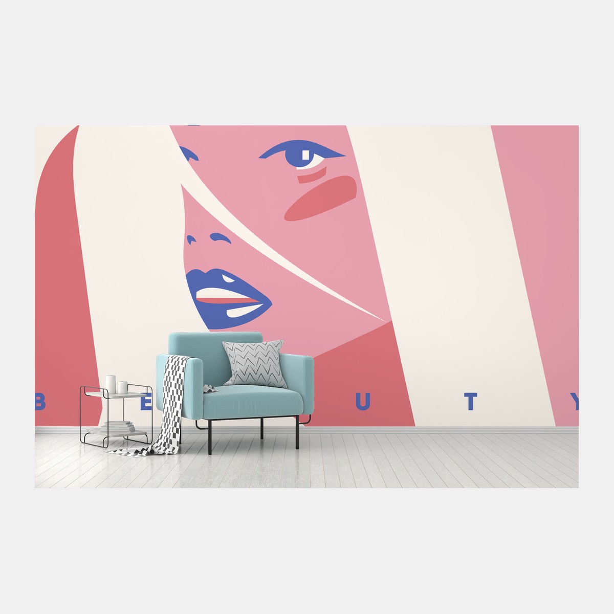 Fotomural belleza pop en tonos pastel – Pixers®
