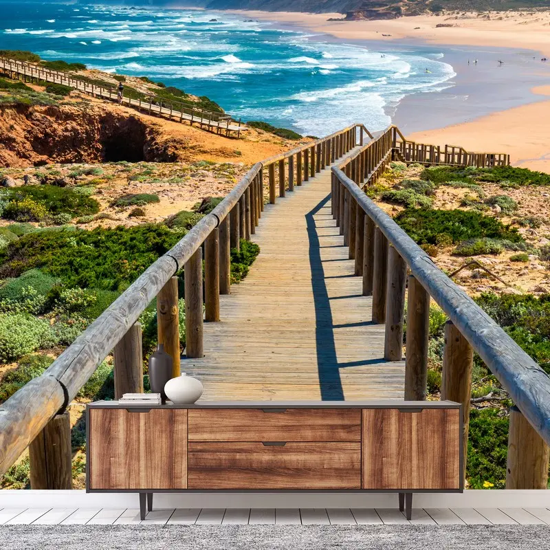 Fotomural pasarela hacia Praia da Bordeira, Algarve