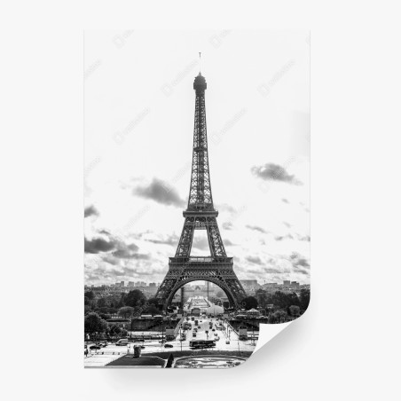 Fotomural Torre Eiffel en blanco y negro – Pixers®