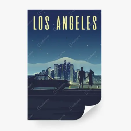 Fotomural romance nocturno en Los Ángeles – Pixers®
