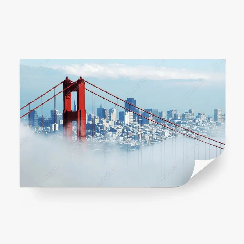 Fotomural puente Golden Gate entre la niebla sobre San Francisco