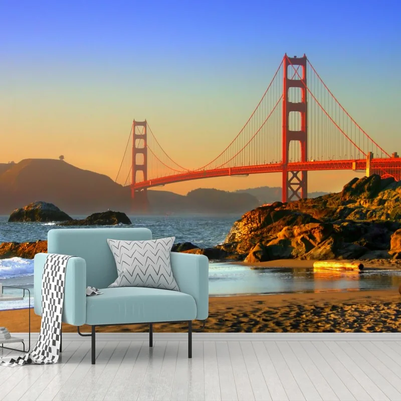 Fotomural atardecer sobre el puente Golden Gate en San Francisco – Pixers® Fotomural atardecer sobre el puente Golden Gate en San Francisco – Pixers®