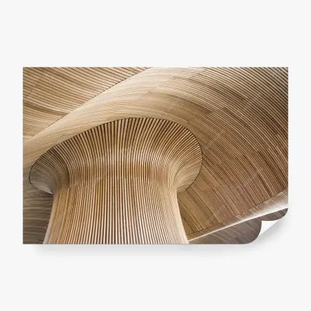 Fotomural techo ondulado de madera inspirado en la playa – Pixers®