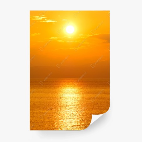 Fotomural amanecer dorado sobre el mar – Pixers®