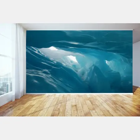 Fotomural refugio azul: cueva de hielo – Pixers®