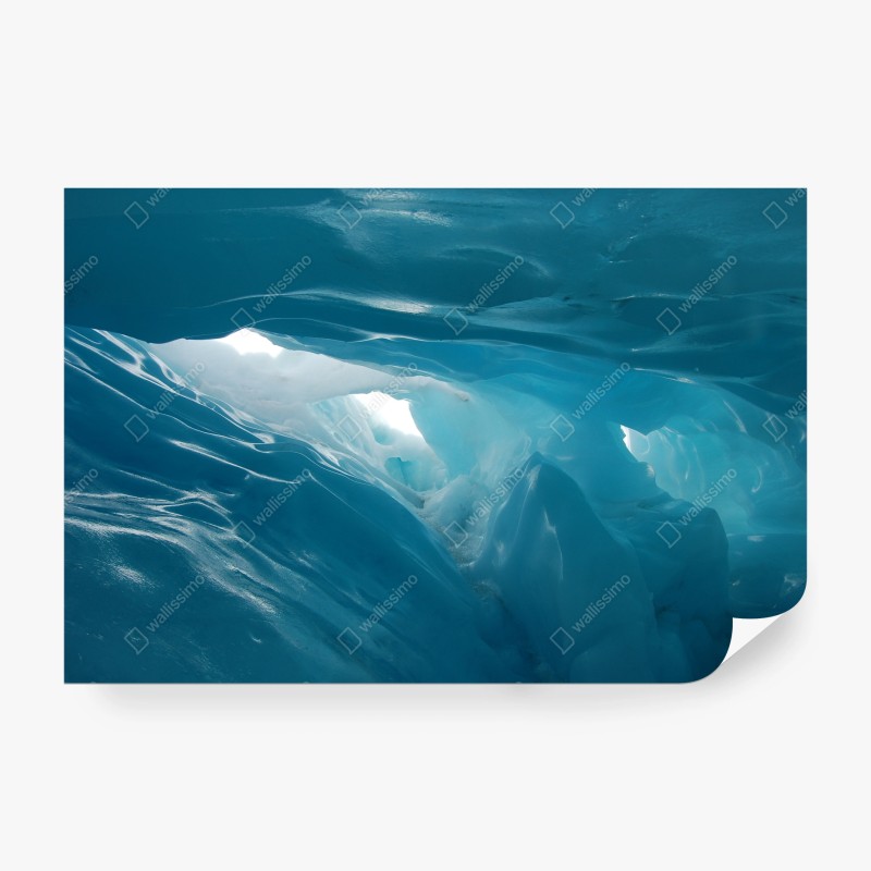 Fotomural refugio azul: cueva de hielo – Pixers®