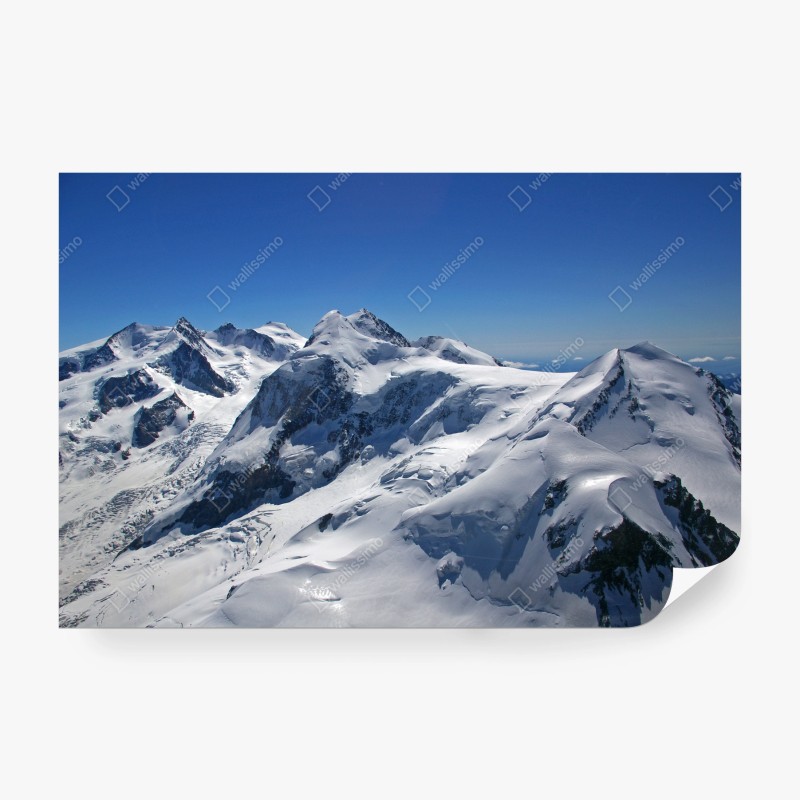 Fotomural panorámica de picos nevados y glaciares