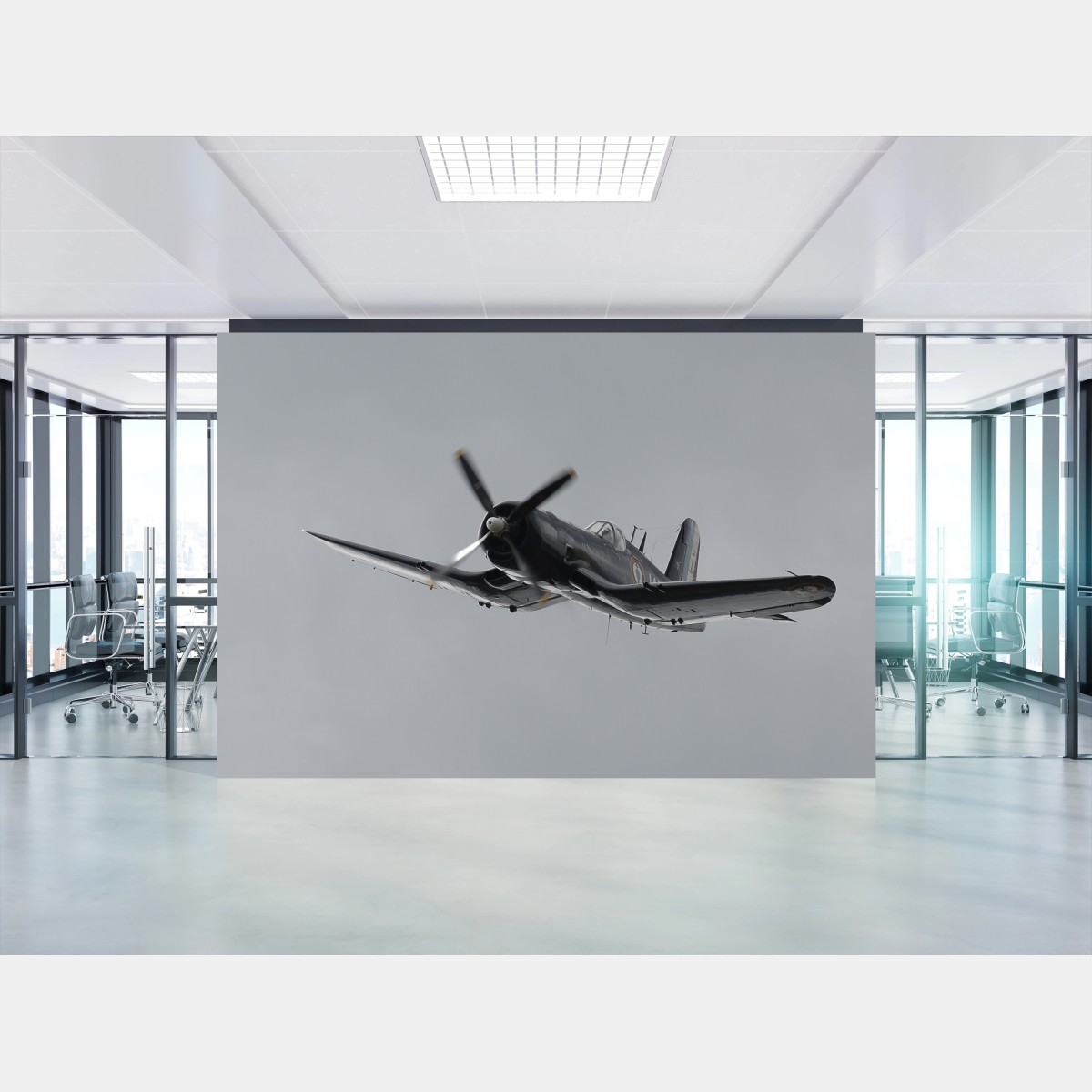 Fotomural avión de combate clásico en vuelo – Pixers®